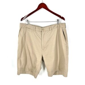 Polo Ralph Lauren Shorts Mens 38 Beige Cotton Flat Front Chino Prospect